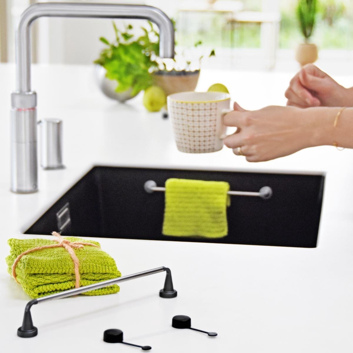 Magnelly vaatdoekhouder -  Gootsteenorganiser - Magnetisch - RVS