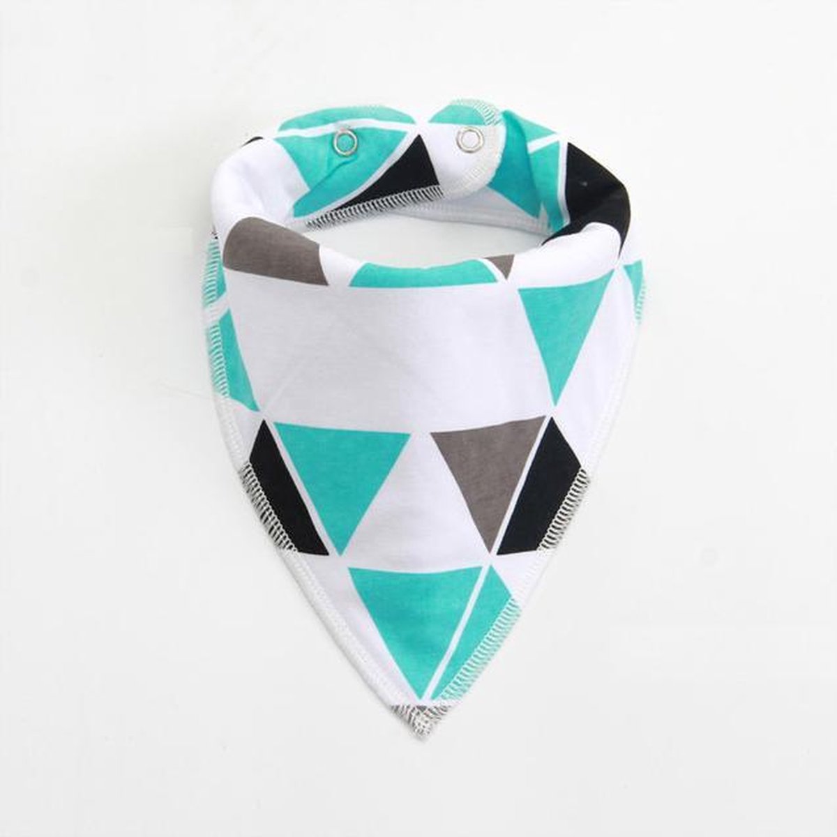 JillyBee - Slab - Slabbetje - Slabber - Bandana - Driehoek - Groen - Grijs - Wit - Zwart