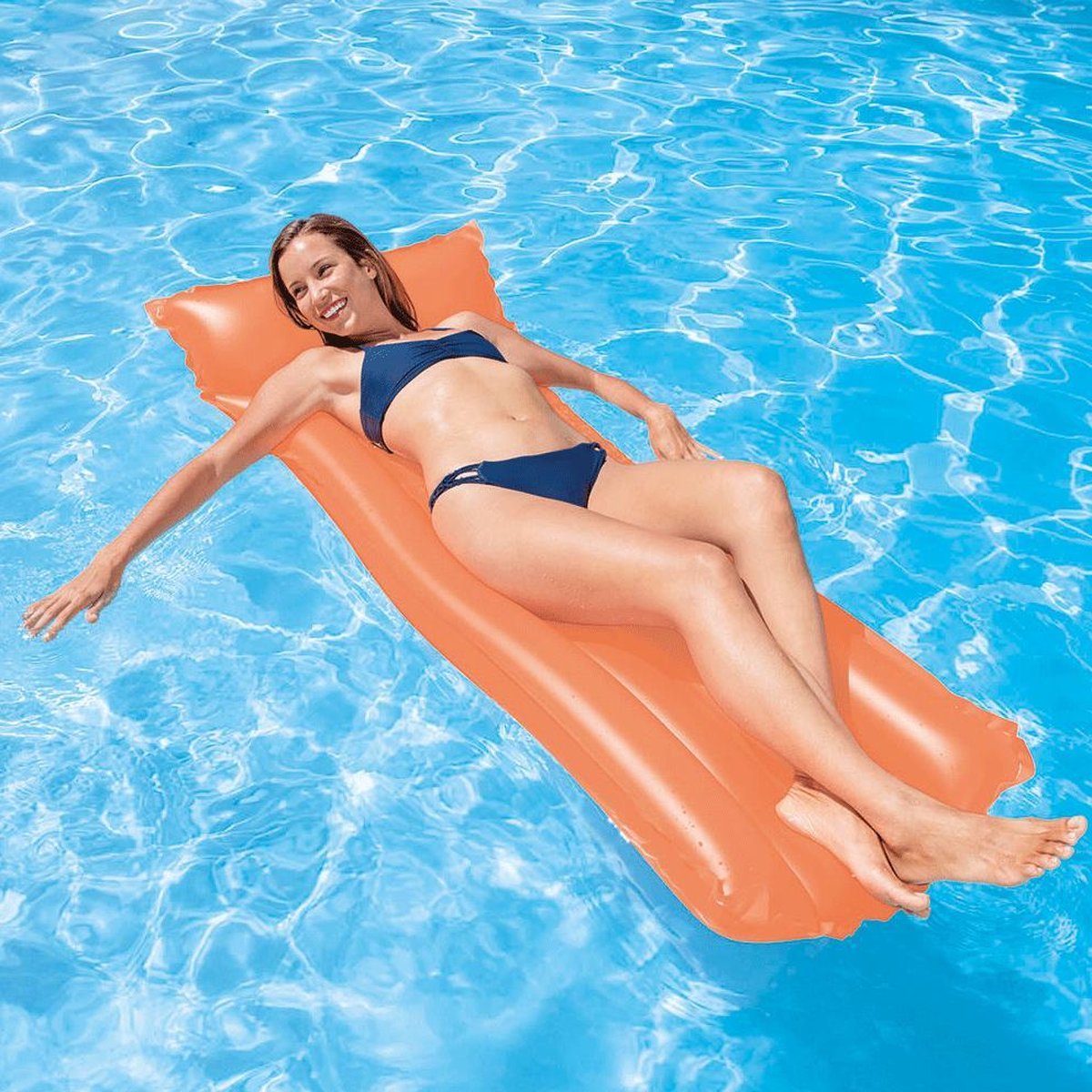 Luchtbed Neon Frosted 183 cm | oranje