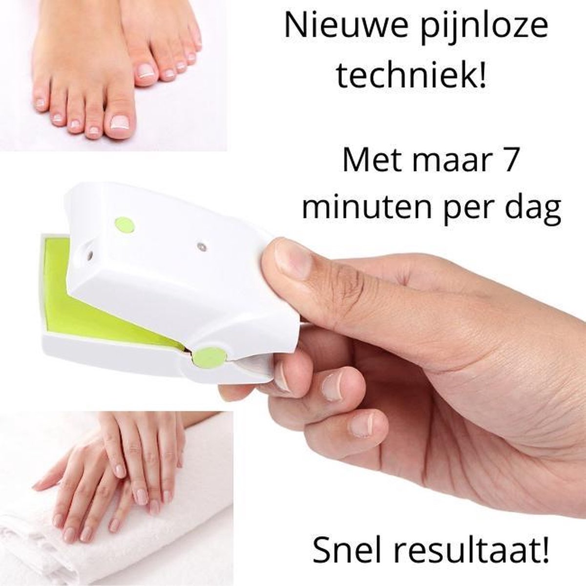 Anti schimmelnagel zelf laserapparaat - Kalknagel laseren - Veilig - Effectief - Snel - Pijnloos - Koude laser behandeling voor thuisgebruik - Geen bijwerkingen - Handen en voeten - Klein formaat - Bewezen techniek
