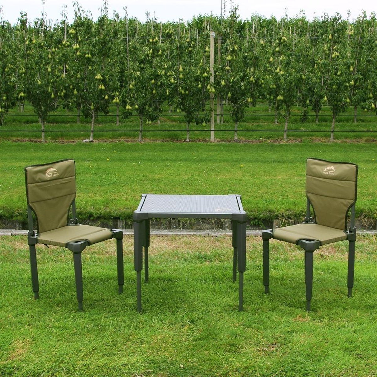 Wild Land Kampeerset 2X stoel 1X tafel groen