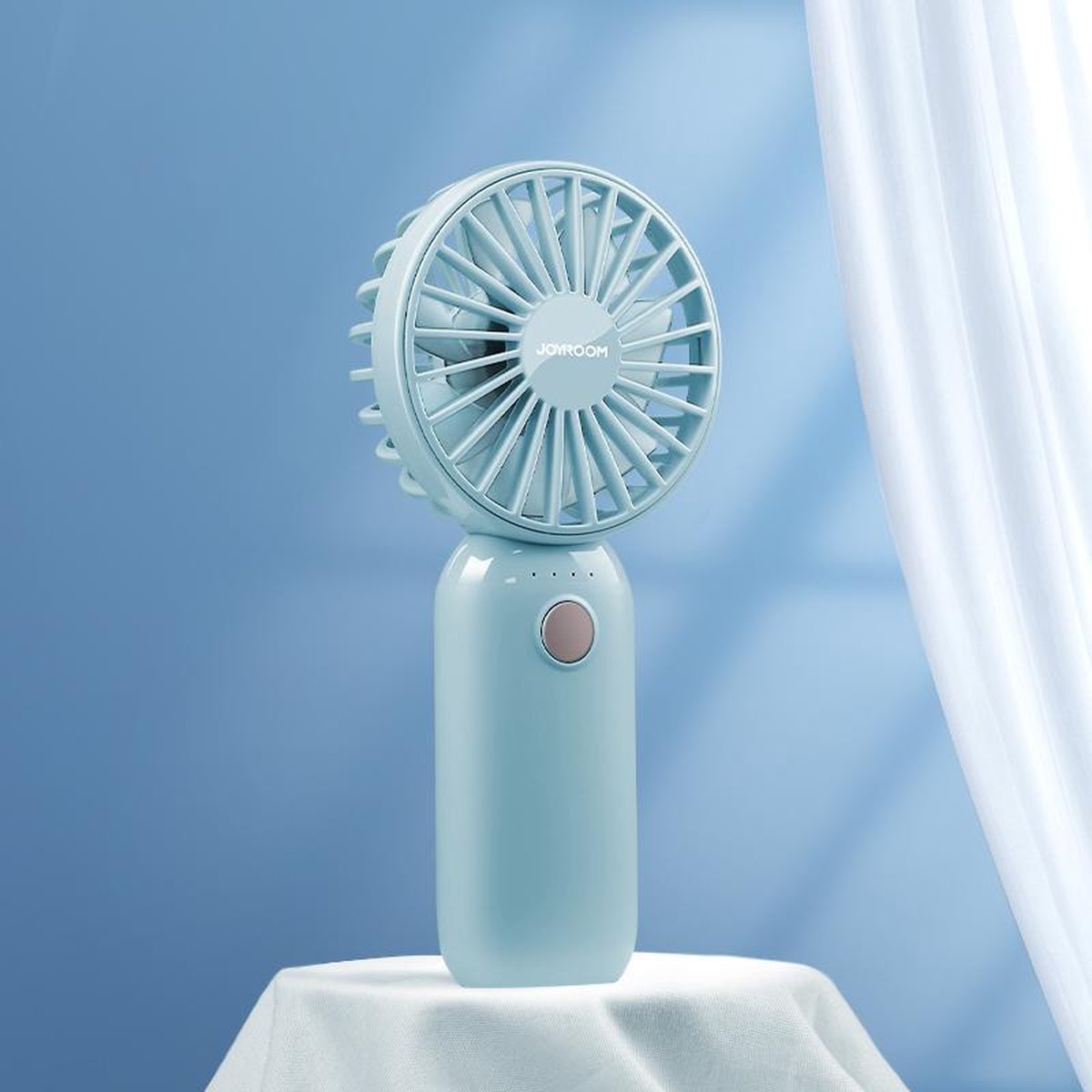 Draagbare Mini Ventilator - USB Oplaadbaar 5000 mAh Batterij - 3 Snelheden - Draagbaar Kleine Tafelventilator - Mobiele Tafel Fan - Bureau Luchtkoeler Airco - Hand Waaier Lucht Koeler - Aircooler - Air Cooler - Hand ventilator