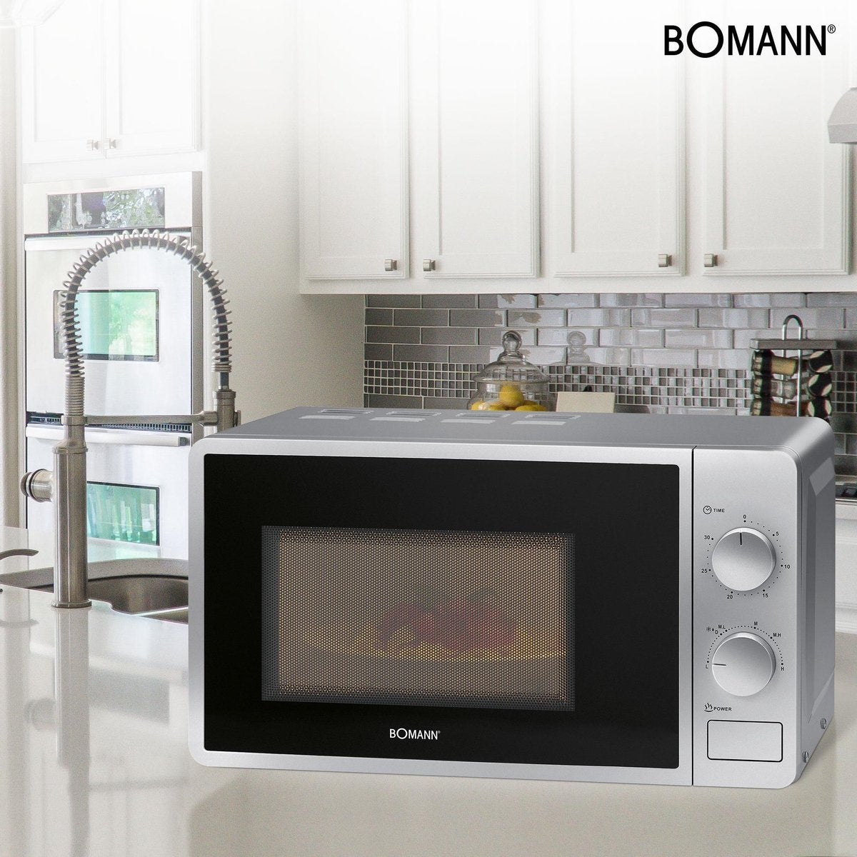 Bomann MW 6014 CB Aanrecht Solo-magnetron 20 l 700 W Zilver
