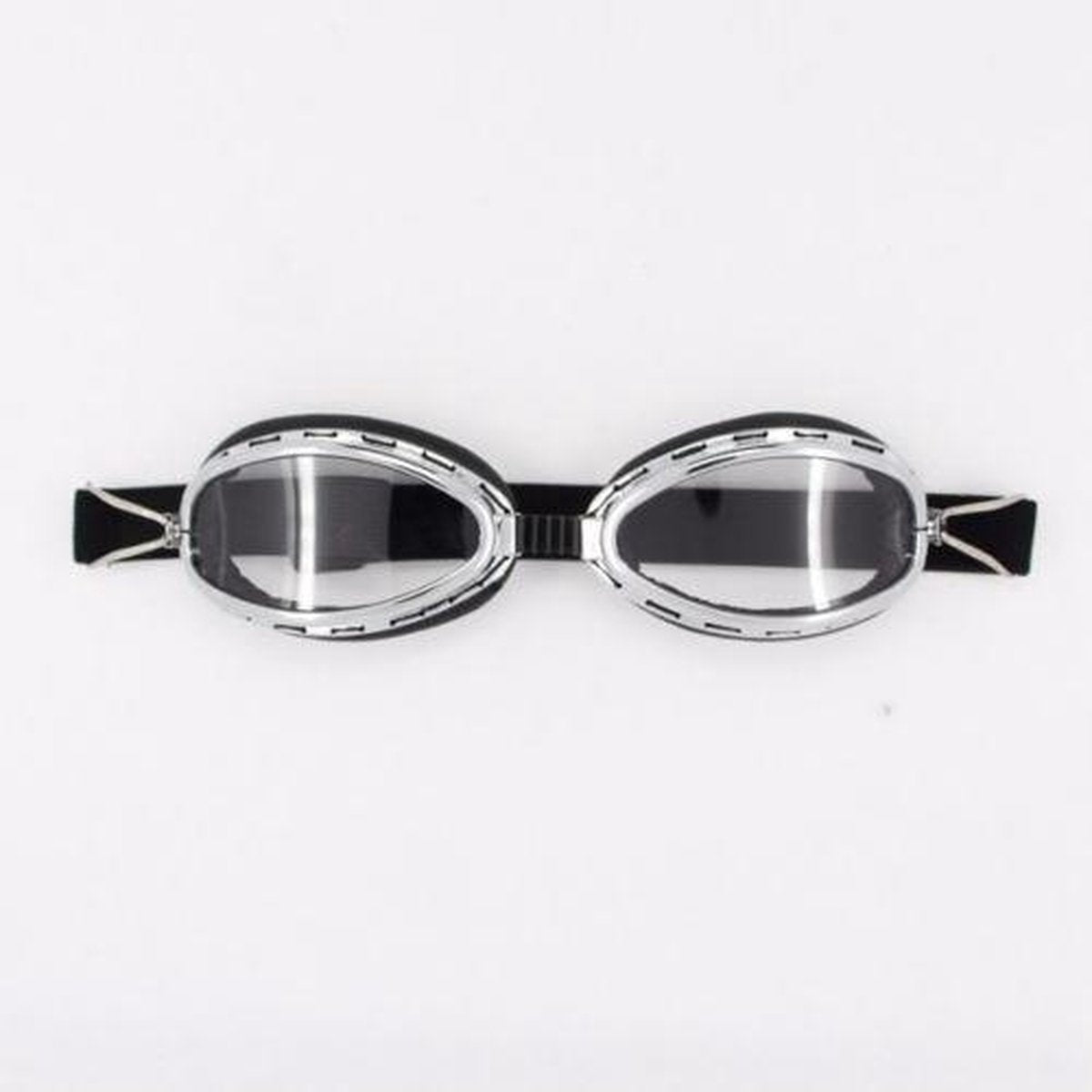 Chrome speedster motorbril helder glas