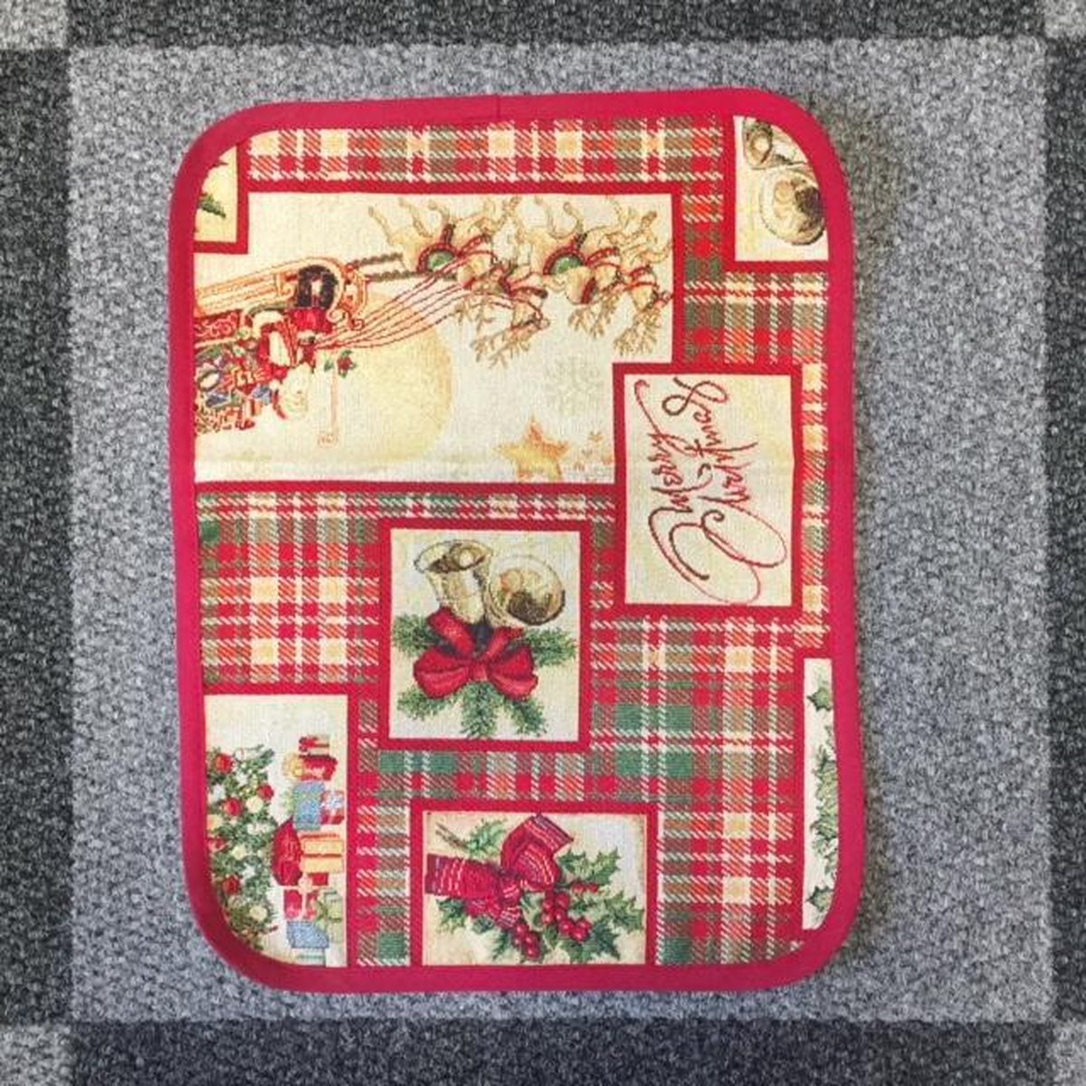 Tafelkleed - luxe gobelin - Kerst Schotland - Christmas - Loper 45 cm