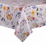 MixMamas Tafelzeil - 140 x 250 cm - Vlinders - wit