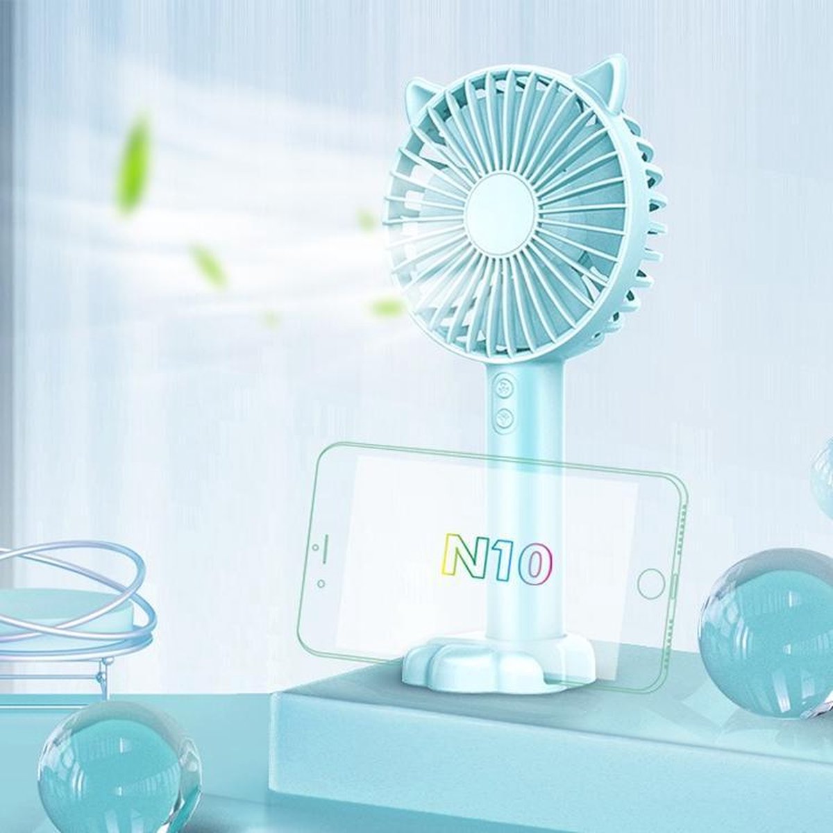 N10 multifunctionele handheld desktophouder elektrische ventilator