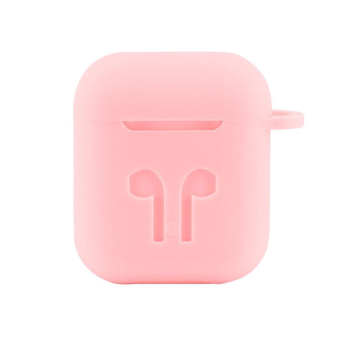 Case Cover Voor Apple Airpods - Siliconen Lichtroze Watchbands-shop.nl