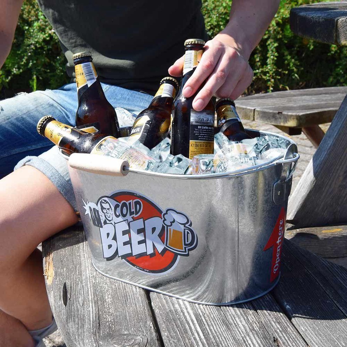 MikaMax Bierkoeler - IJsemmer - Inhoud voor 10 Biertjes - Incl. Flessenopener