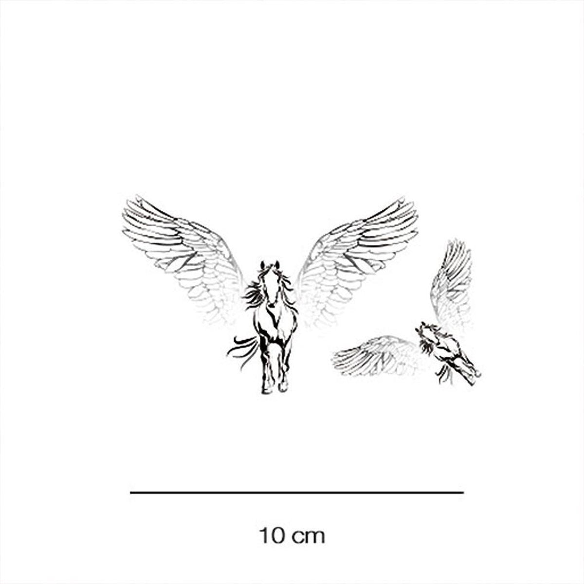 Pegasus plaktattoo | 2 stuks
