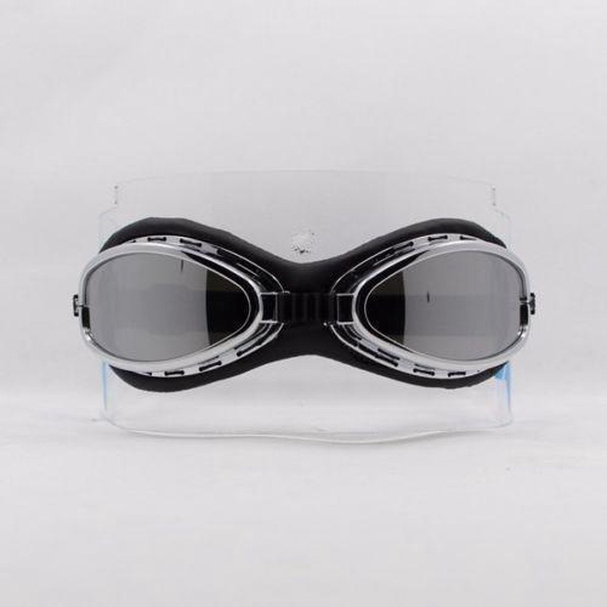 CRG chrome wolverine motorbril - zilver reflectie