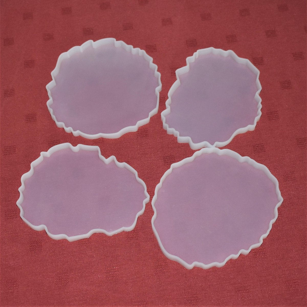 Onderzetters 4 Stuks Mal Epoxy Mallen Flexibel Kunsstof Epoxy Mold Gietmal Zeep Siliconen Mallen