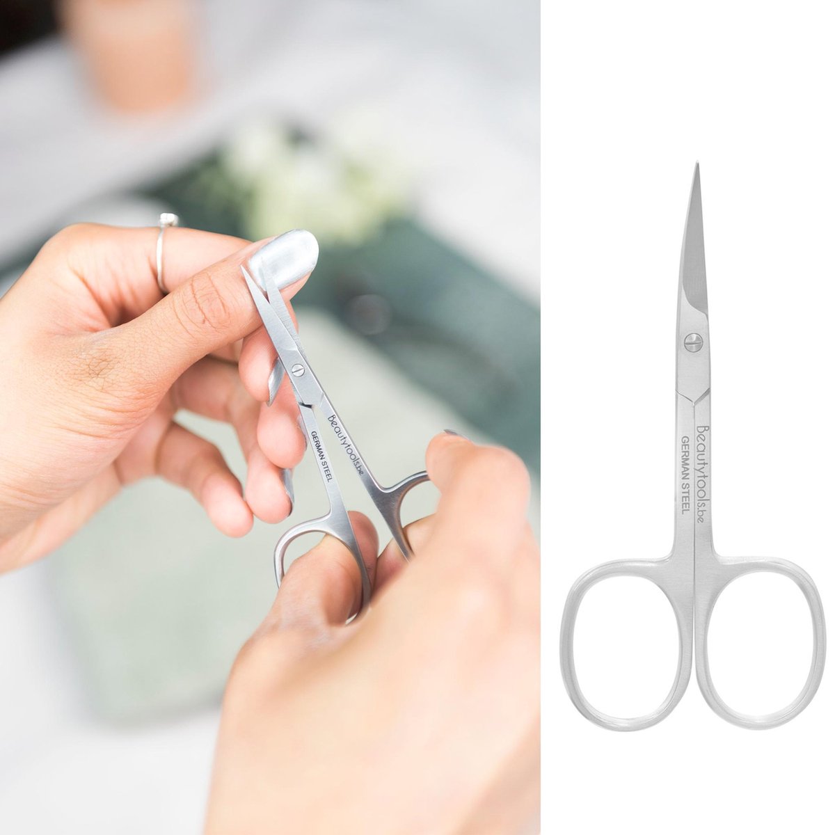 Nagelschaar INOX - Gebogen snijvlak (9 cm) - (NS-0836)