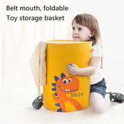 TDR - Opvouwbare wasmand -dinosaurus design -speelgoed mand - opberg mand-Met handvat -geel 35 * 45cm