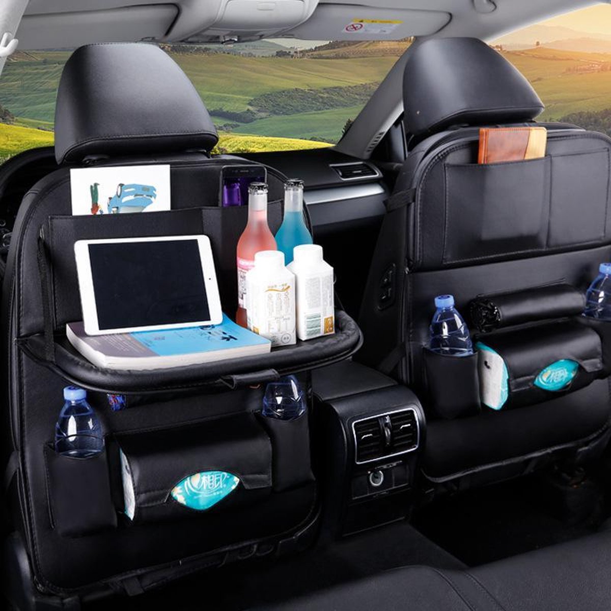 Auto Stoel Opbergtas - Organizer Stoelhoes - Opbergen & Opruimen - Interieur Accessoires & Benodigdheden - Zwart