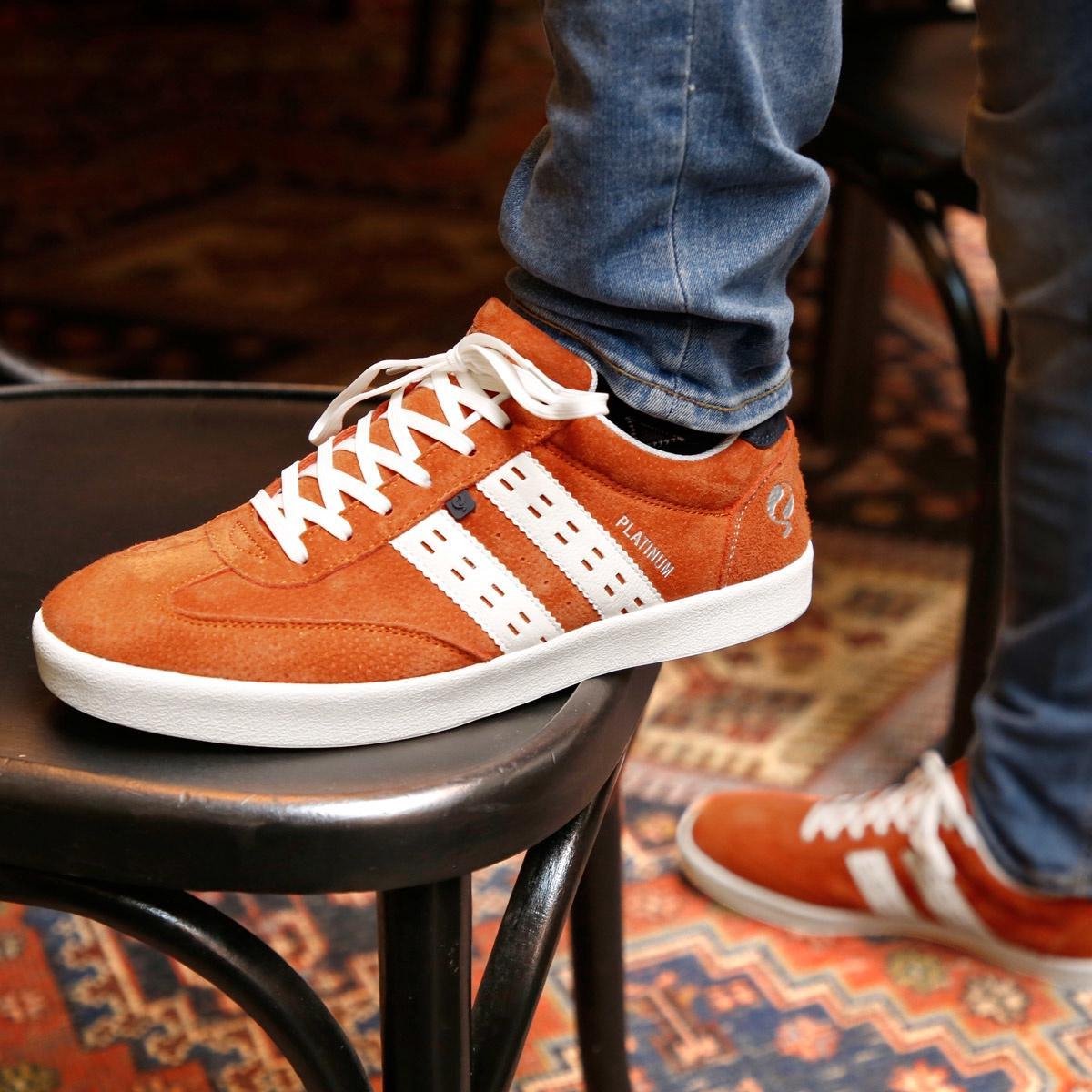 Heren Sneaker Platinum - Oranje/Wit