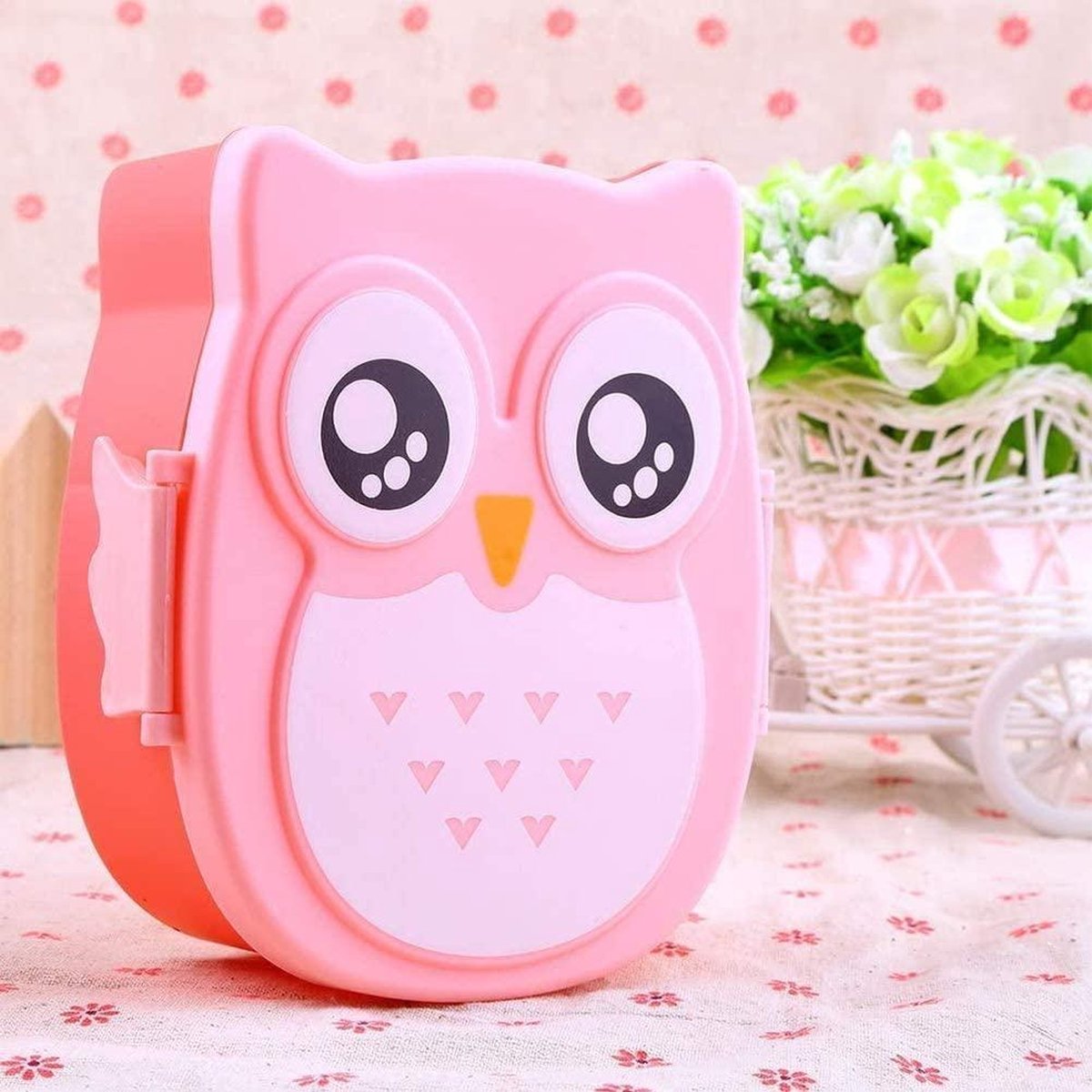 Doodadeals® | Bento Lunchbox | Bento Box | Bento Lunchbox Kinderen | Bento Box Lunchbox | Lunchtrommel Kinderen | Met Lepel | Roze