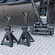 Datona® Autokrik 2 ton + set assteunen - Mat Zwart