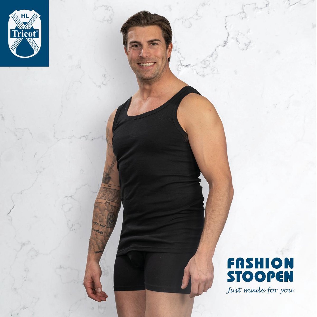 boxershort zwart/lycra -Medium