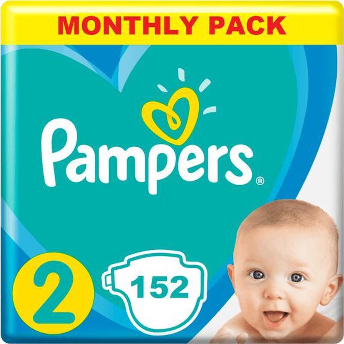 Pampers Active New Baby Luiers Maat 2 - 152 Luiers