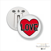 Button Met Clip 58 MM - Love