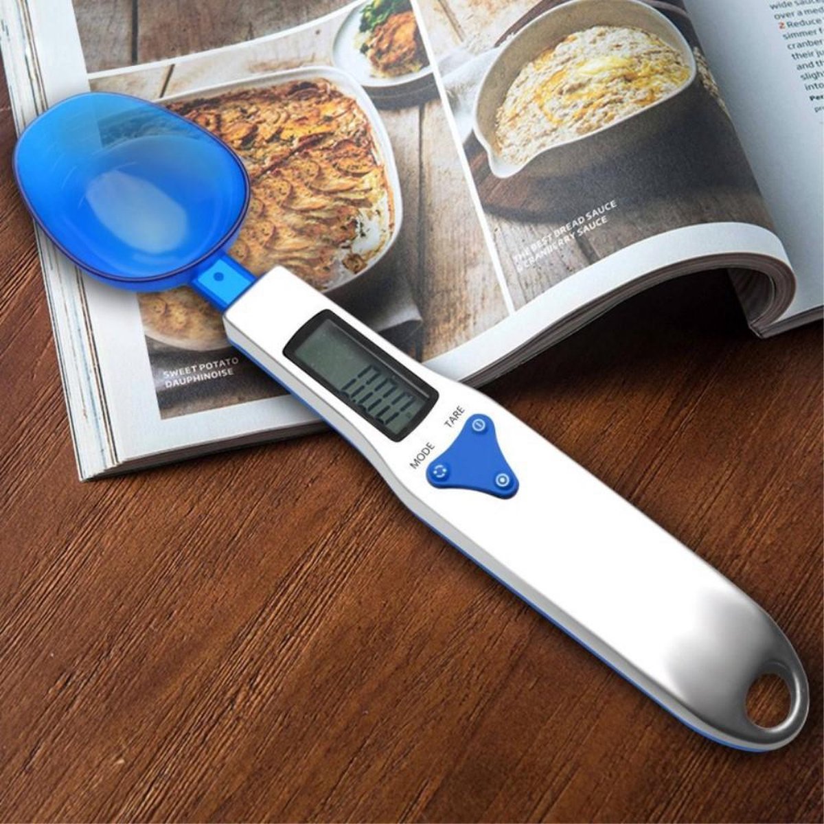 Digitale Lepel Weegschaal - Keuken Weegschaal - Maatlepel - Elektronische Weeglepel - Dierenvoeding - Babyvoeding - Weegschaaltje - Scoop - Maatlepel - 3x Maten Lepels tot 500 gram