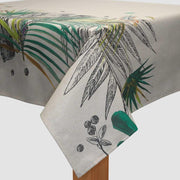 MixMamas Tafelkleed Gecoat - 140 x 250 cm - Monstera Borders