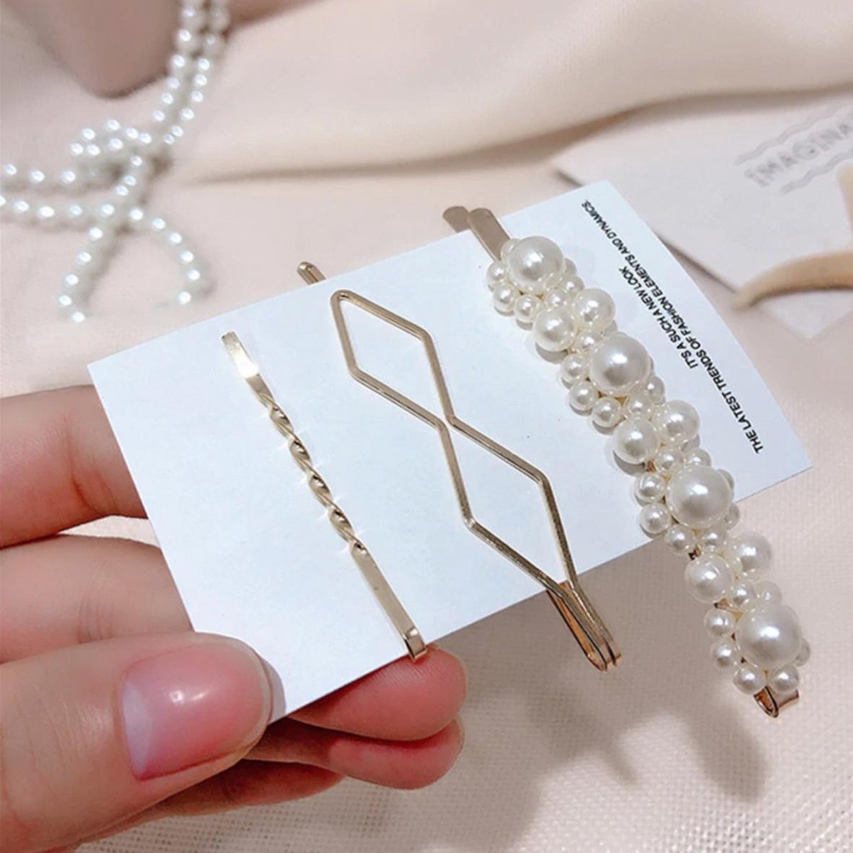 Haarclips Pearl Set -  Haarspelden - Haardecoratie - Beauty & Verzorging | 3 Stuks Pearl Set