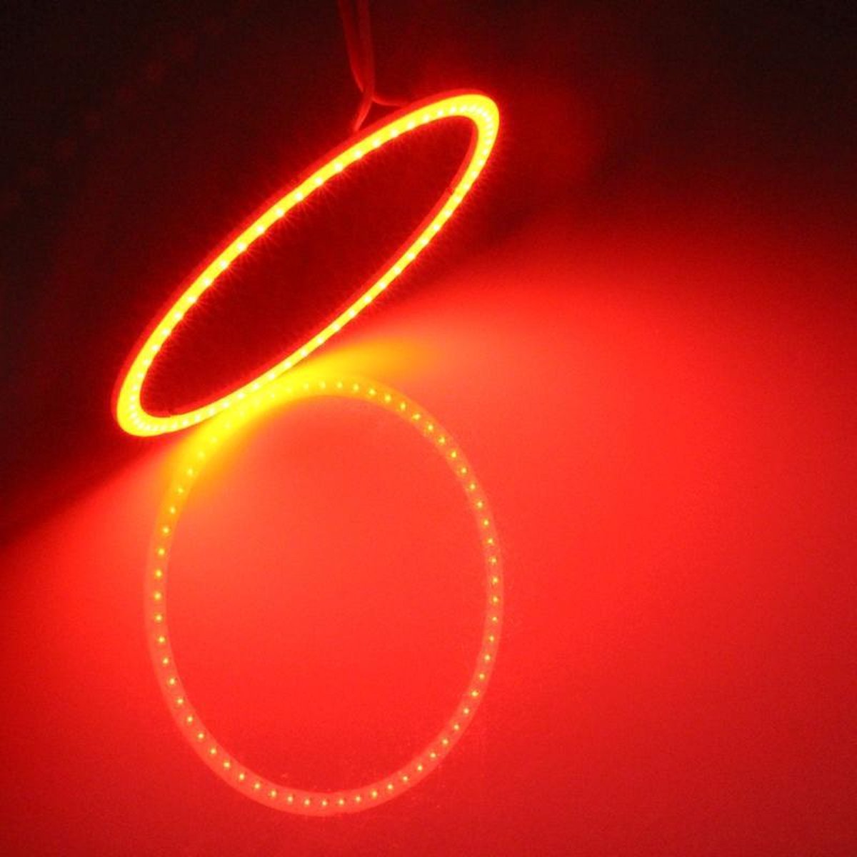 80mm 5W 180LM Angel Eyes cirkels auto koplamp rood licht COB LED verlichting voor voertuigen