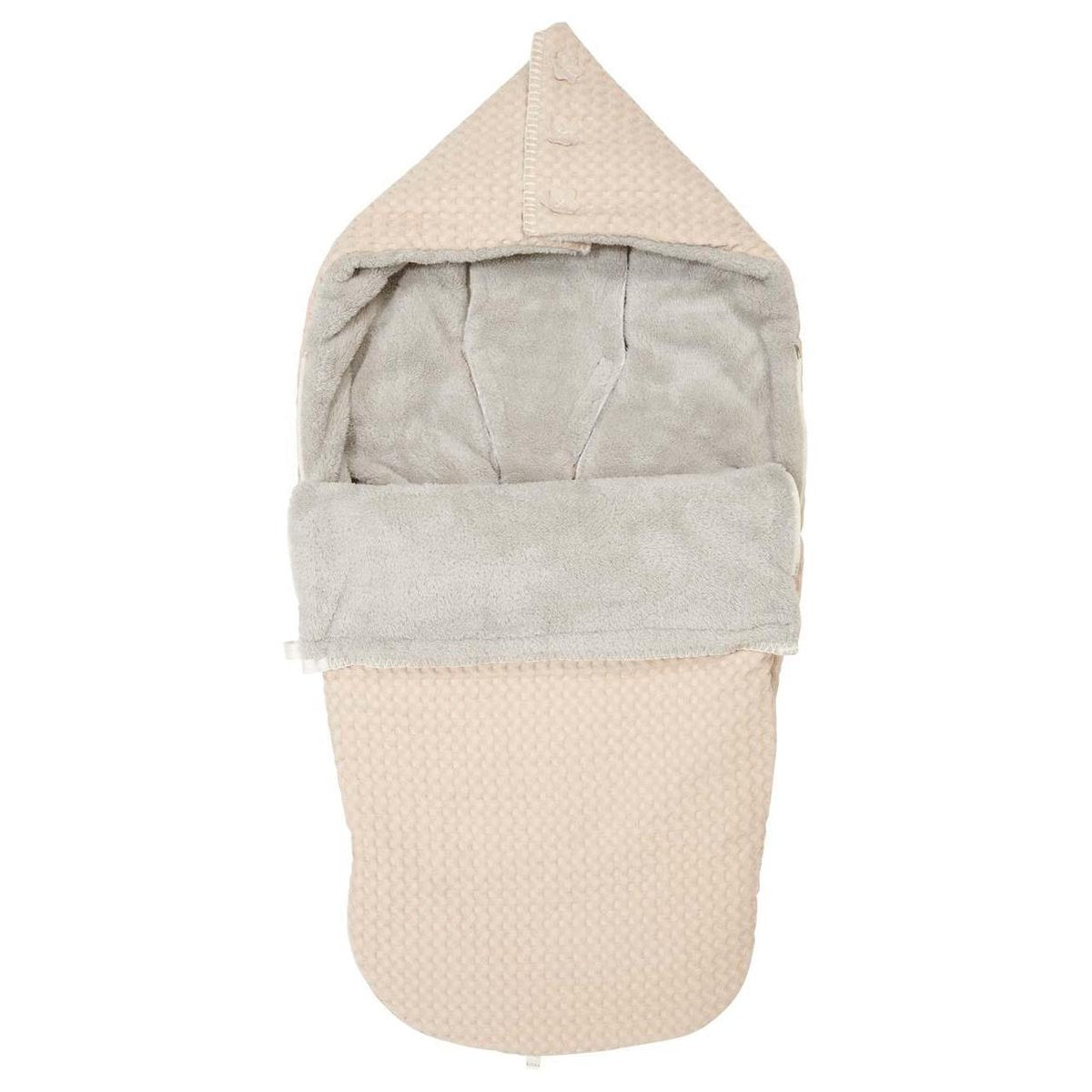 Koeka Buggy voetenzak wafel teddy Oslo - sand/misty grey