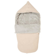 Koeka Buggy voetenzak wafel teddy Oslo - sand/misty grey