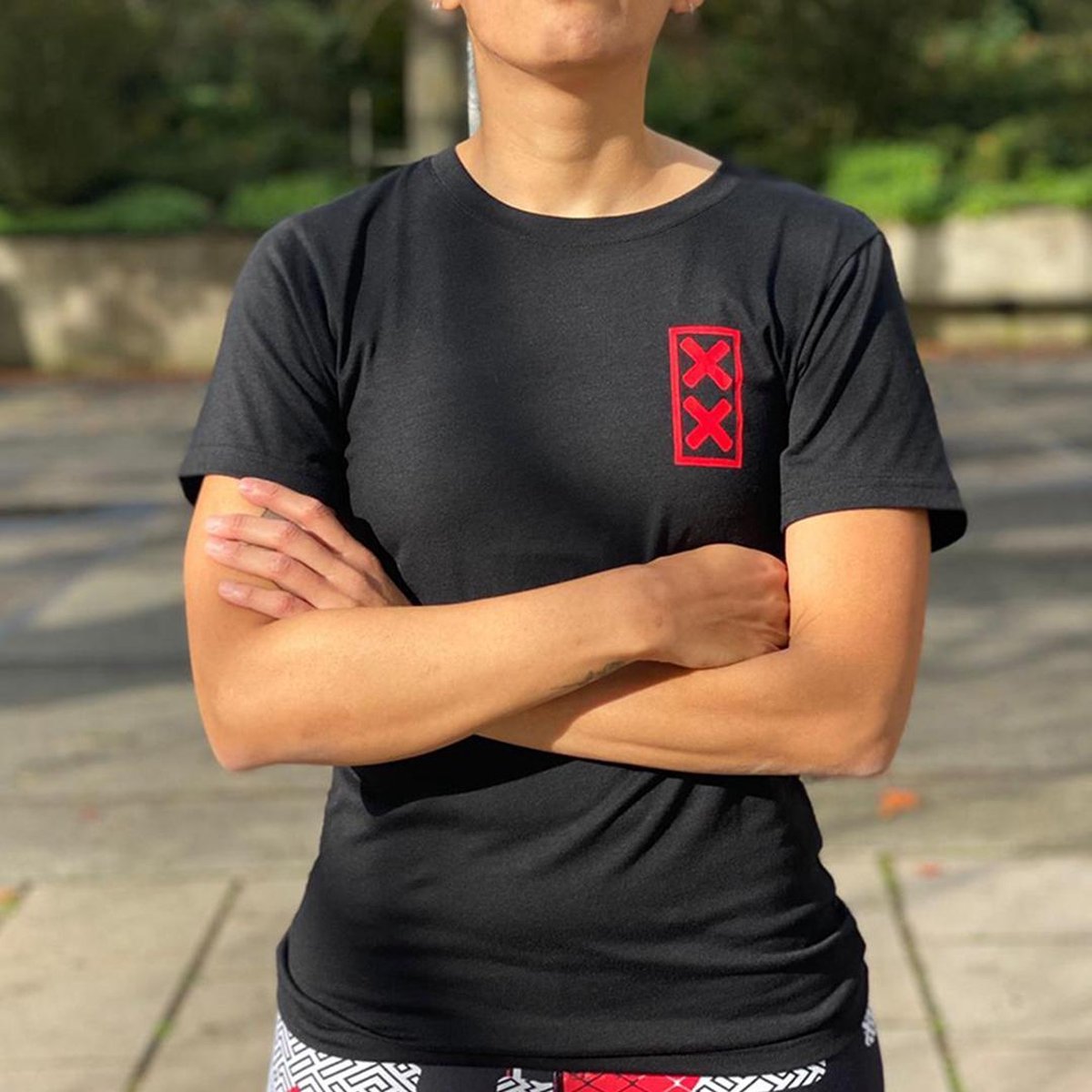 Exxtrawod Crossfit T-shirt Barbell Rose Unisex T-shirt Training kleding Maat L