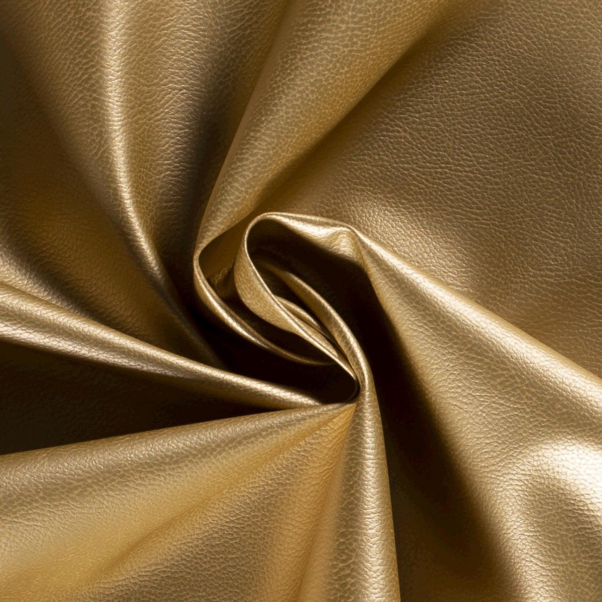 Glim® - Kunstleer stof - Skai leer - Op rol - Stof per meter - Faux leather - imitatie leder - 100* 147 - Goud