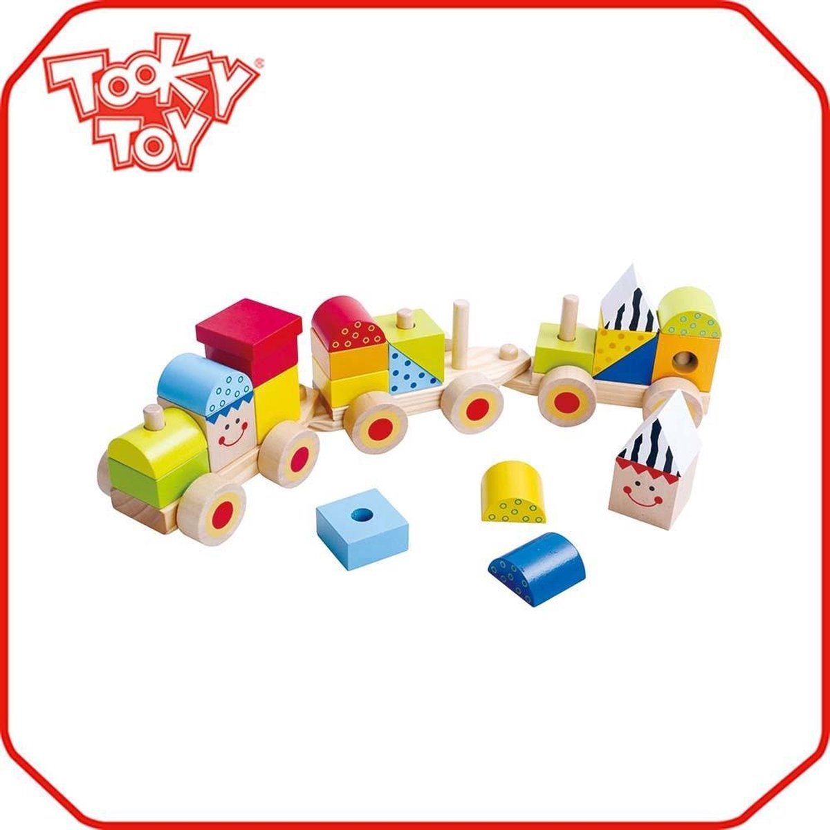 Tooky Toy Stapeltrein Junior 38 X 9