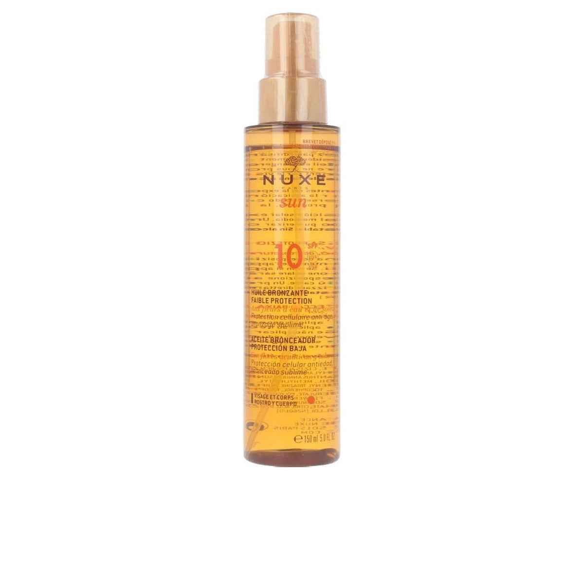 Nuxe Sun Tanning Oil Low Protection Zonneolie SPF 10 - 150 ml