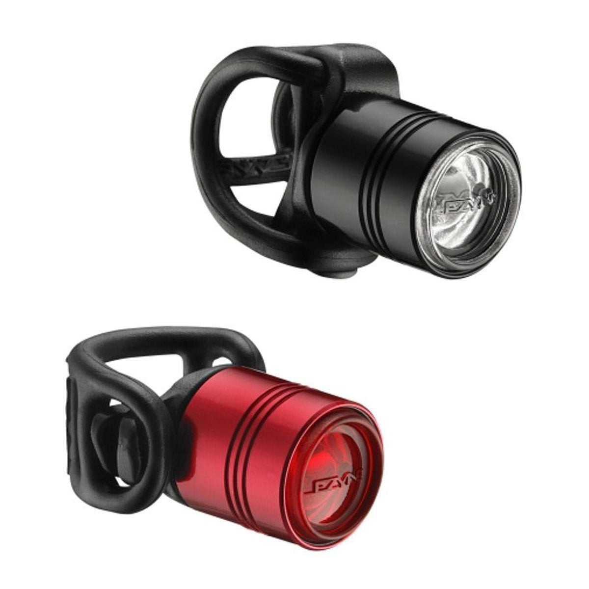 Lezyne Femto Drive Pair Led Fietsverlichtingset - Batterij - 15/7 Lumen - Rood/Zwart