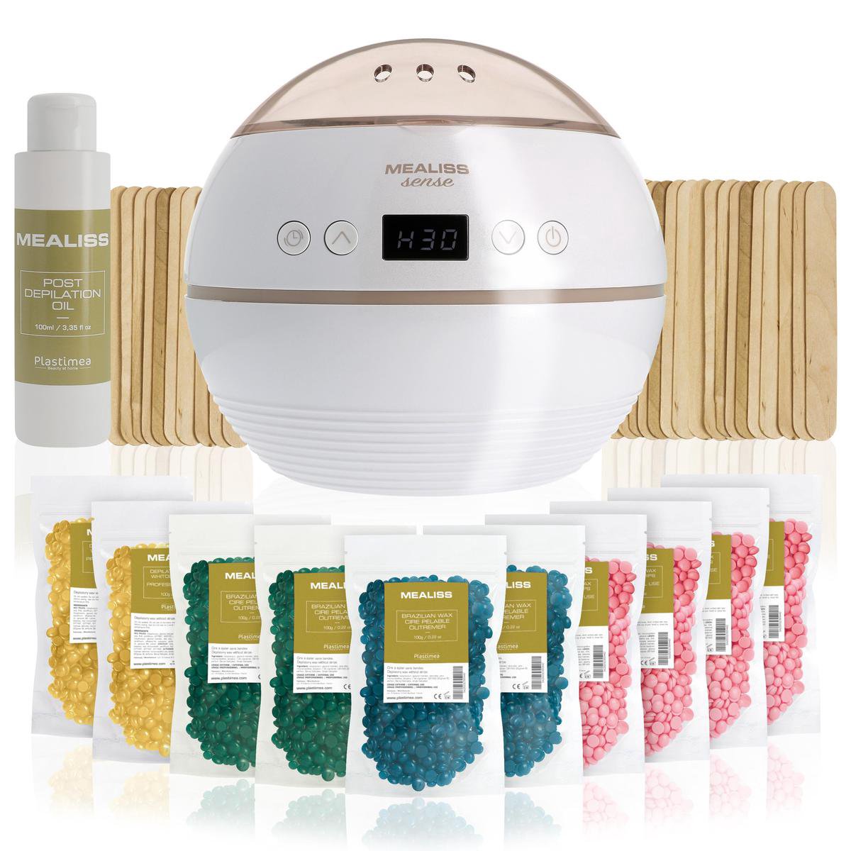 Epilatie - KIT MEALISS SENSE DELUXE - wax ontharen- 1kg wax - 100ml olie