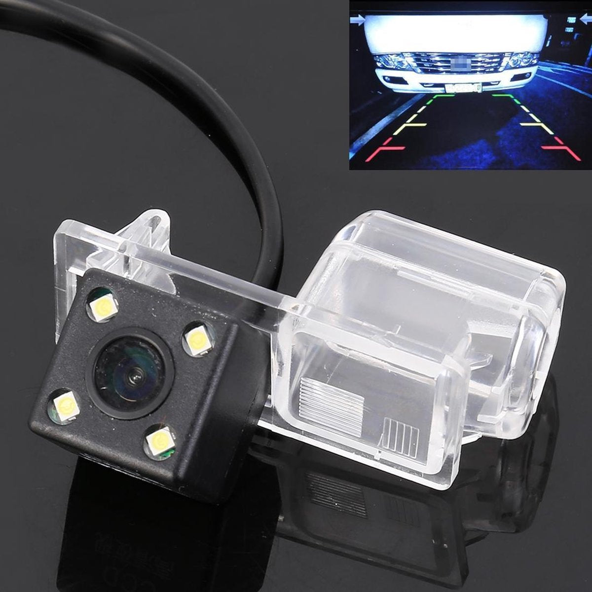 656x492 Effectieve Pixel HD Waterdicht 4 LED Nachtzicht Groothoek Auto Achteruitrijcamera Backup Reverse Camera voor Ford Edge 2015-2018