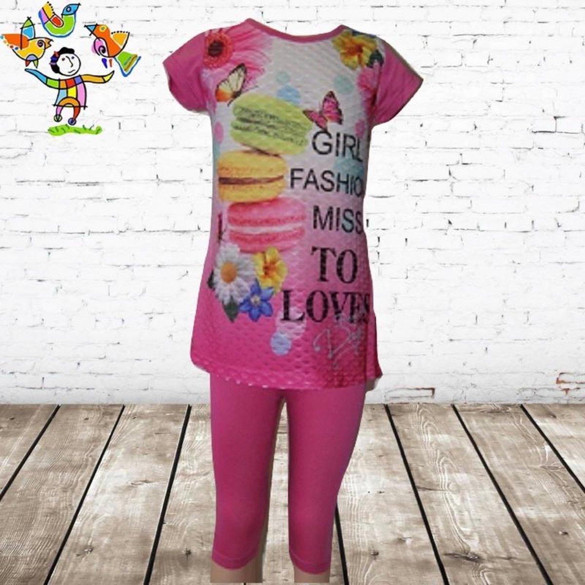 s&C Tuniek met legging Girl roze 110/116