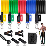 fitness elastiek - Sportelastieken - Elastieken weerstandsbanden set – Weerstandsbanden – Home workout – Thuis Sporten – Fitness – Resistance bands – Trainingsset – Krachtraining - Pulvernutrition