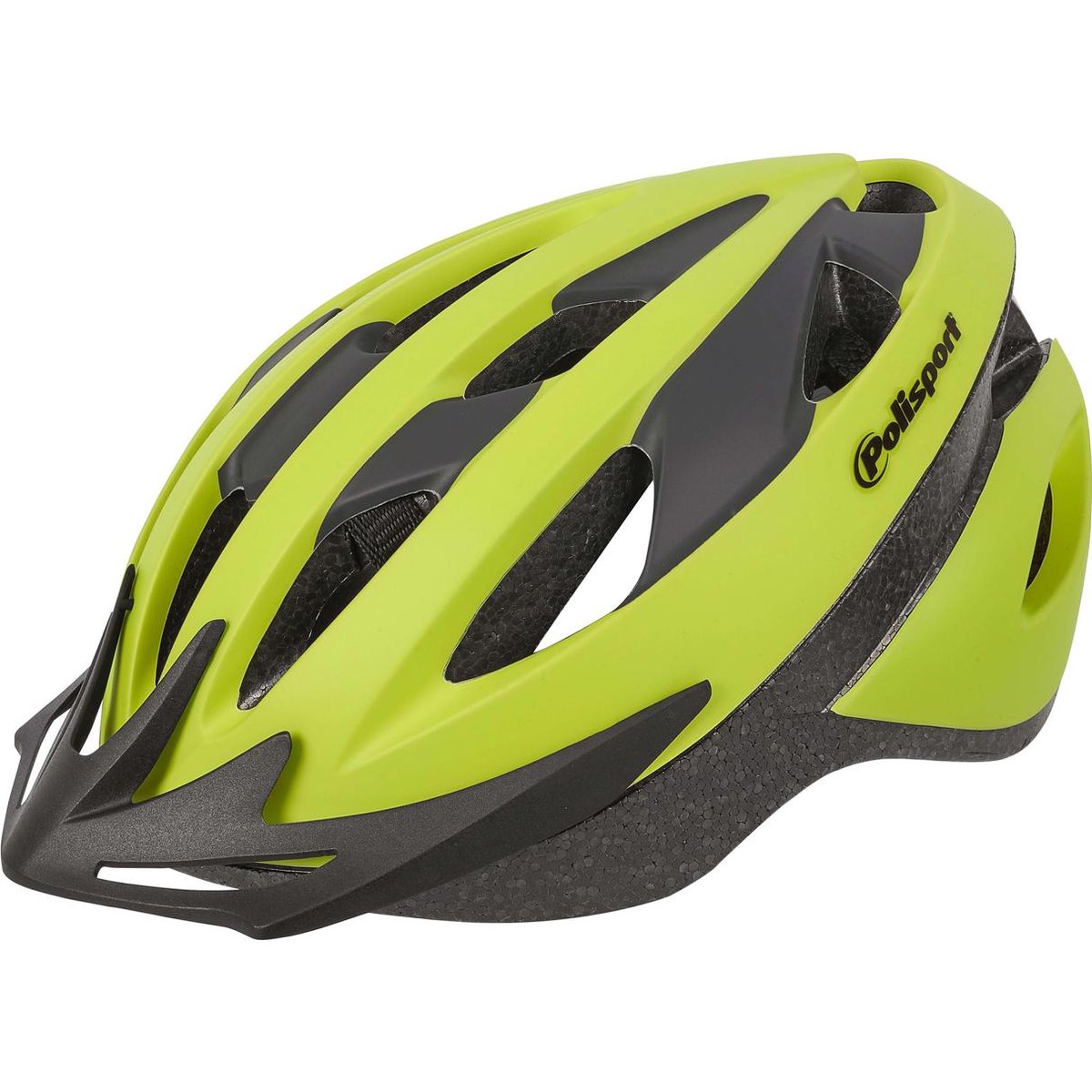Polisport Sport Ride fietshelm - Maat L (58-62cm) - Fluor geel/mat zwart