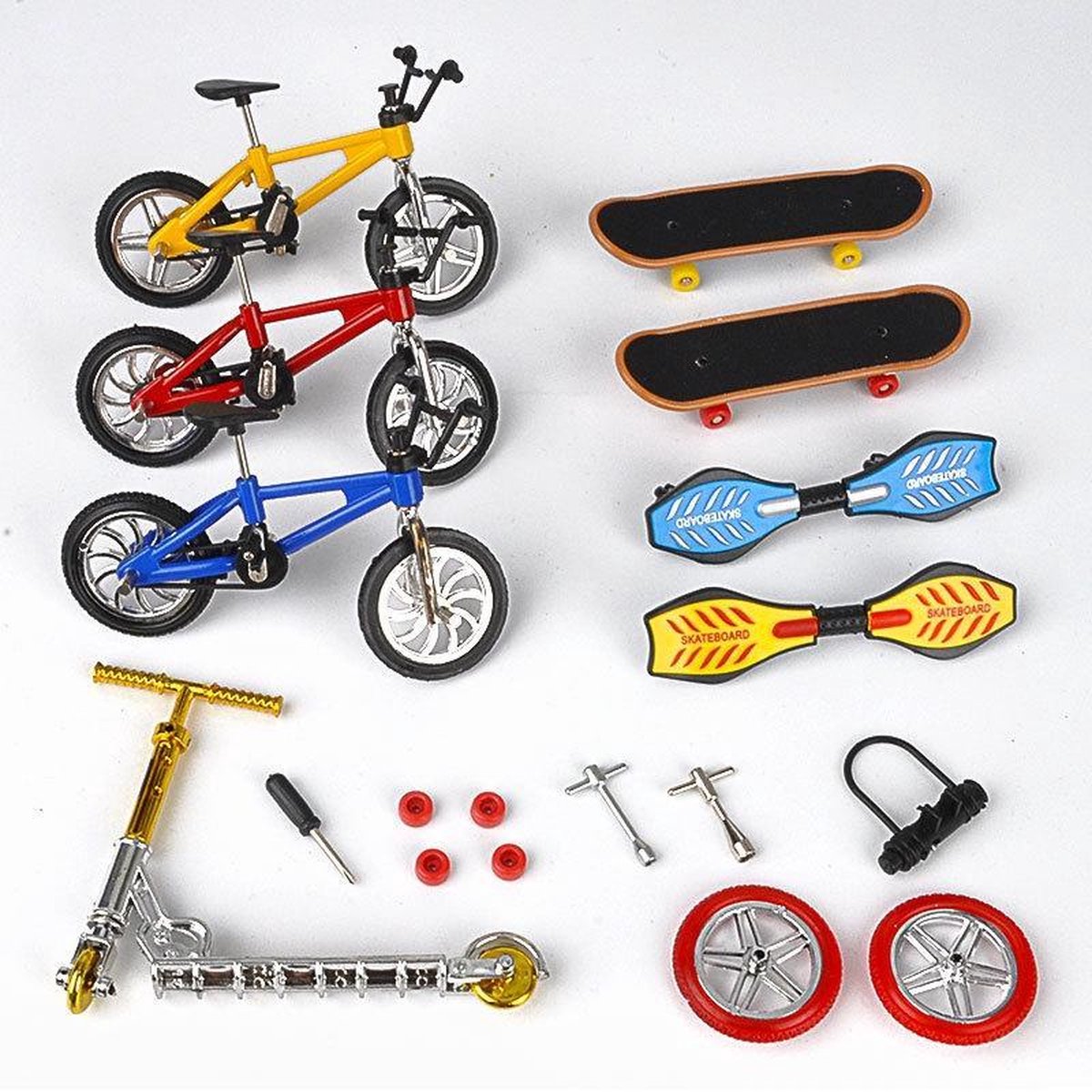 Complete vingerspeelgoed set  - vinger bmx -  vinger speelgoed - complete set - vinger step - vinger skateboard