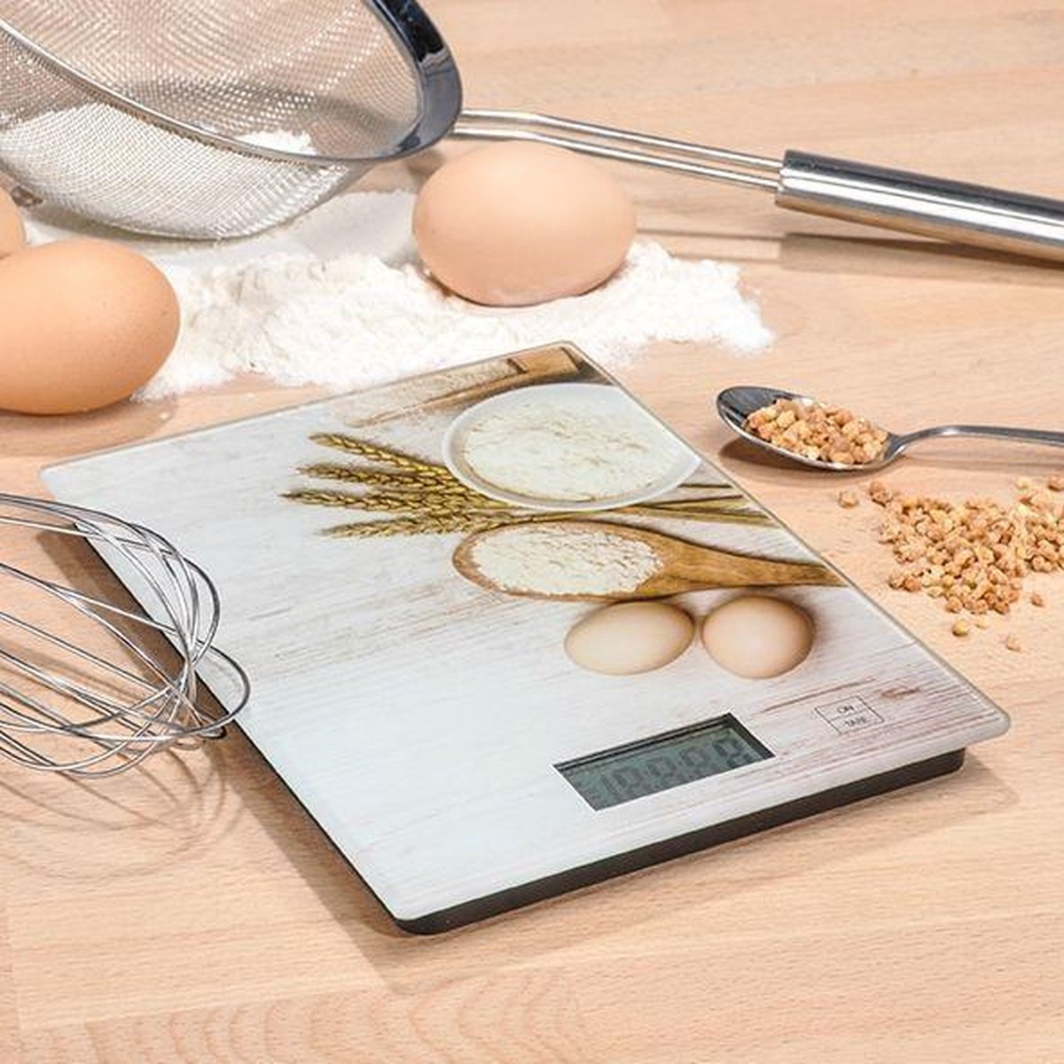 Haushalt 16206 - Keukenweegschaal - digitaal - glas - doorweeg optie