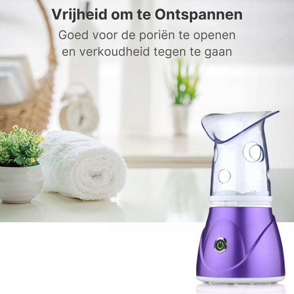 Gezichtssauna – Gezichtsverzorging – Reiniging – Pore Cleaner – Sauna – Blackhead Remover - Huidverzorging - Acne - Mee-Eters - Poriënreiniger – Paars