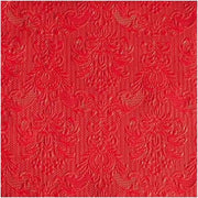 30x stuks Servetten rood barok stijl 3-laags - elegance - barok patroon - Feest artikelen - feest decoraties
