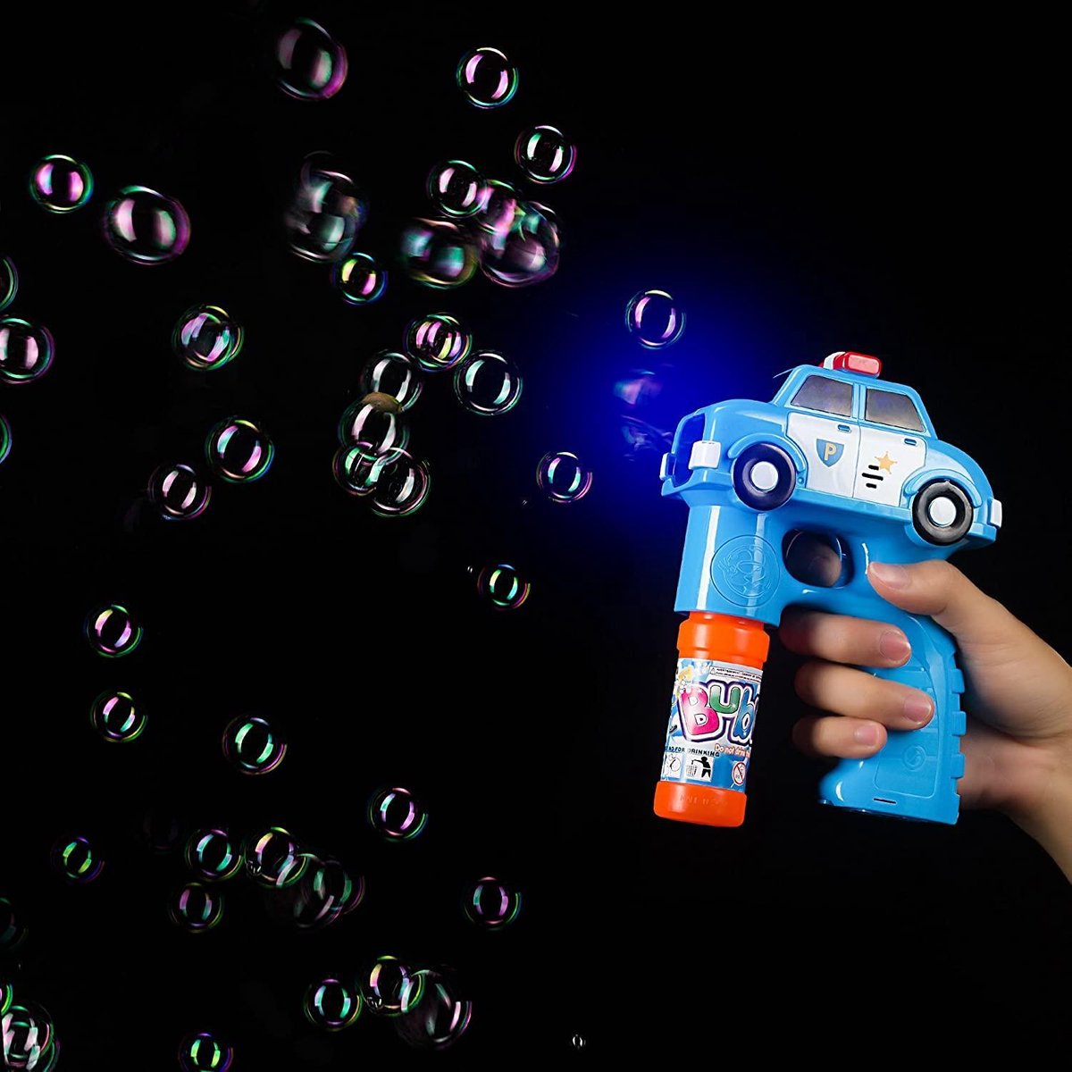 Bellenblaas pistool Politieauto - Blauw