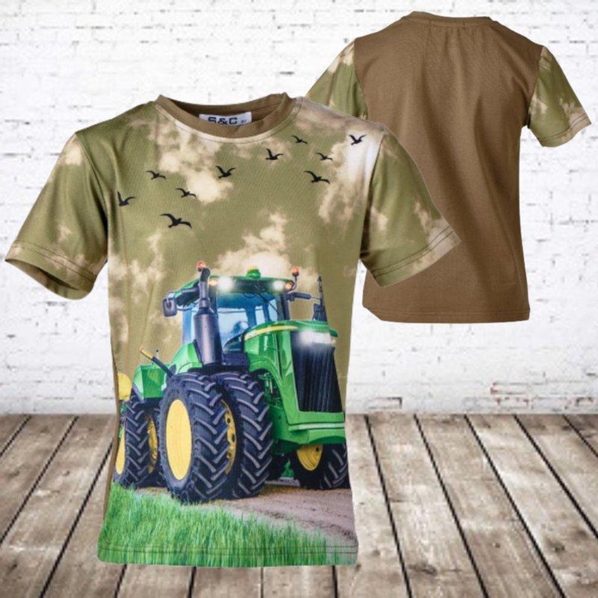S&C Trekker t-shirt met John Deere - 146/152