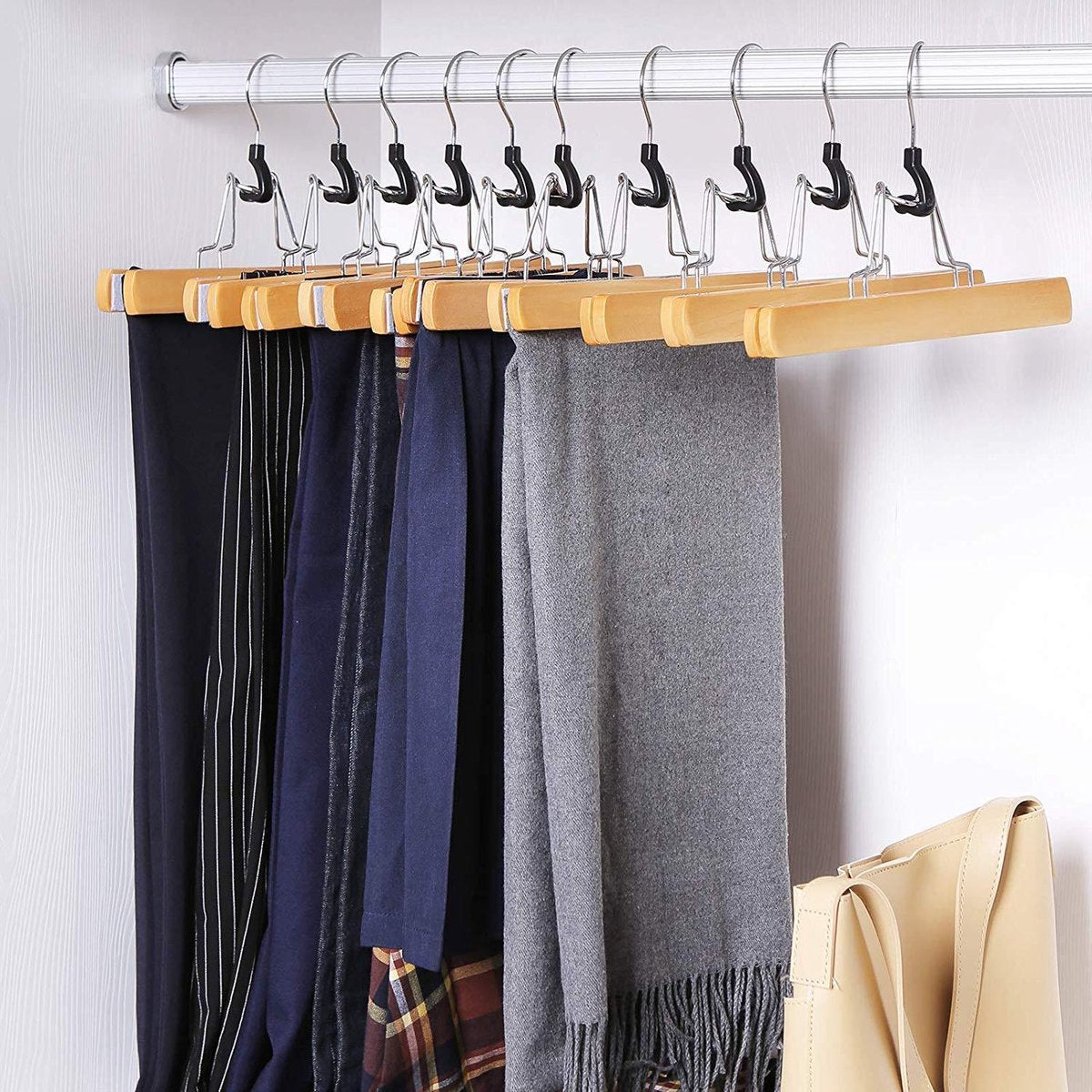 Nancy's Broekhnager Set Van 12 - Kledinghanger - Hanger Voor Broek