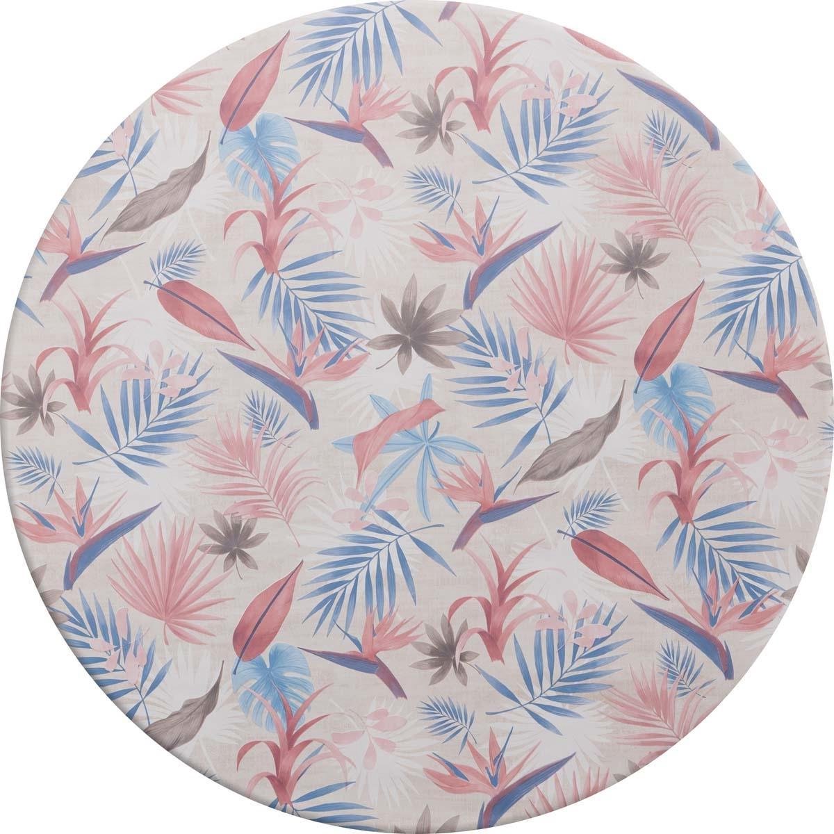 MixMamas Rond Tafelzeil - Ø 140 cm - Tropical - roze