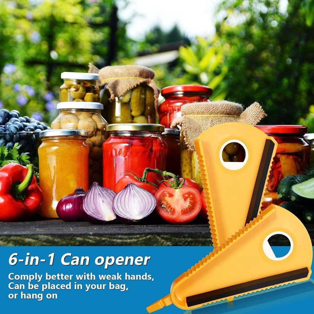 BOTC blikopeners - 6-in-1 Keuken Hulp - Bier Opener - Doppen Losdraaien - Multi grip opener